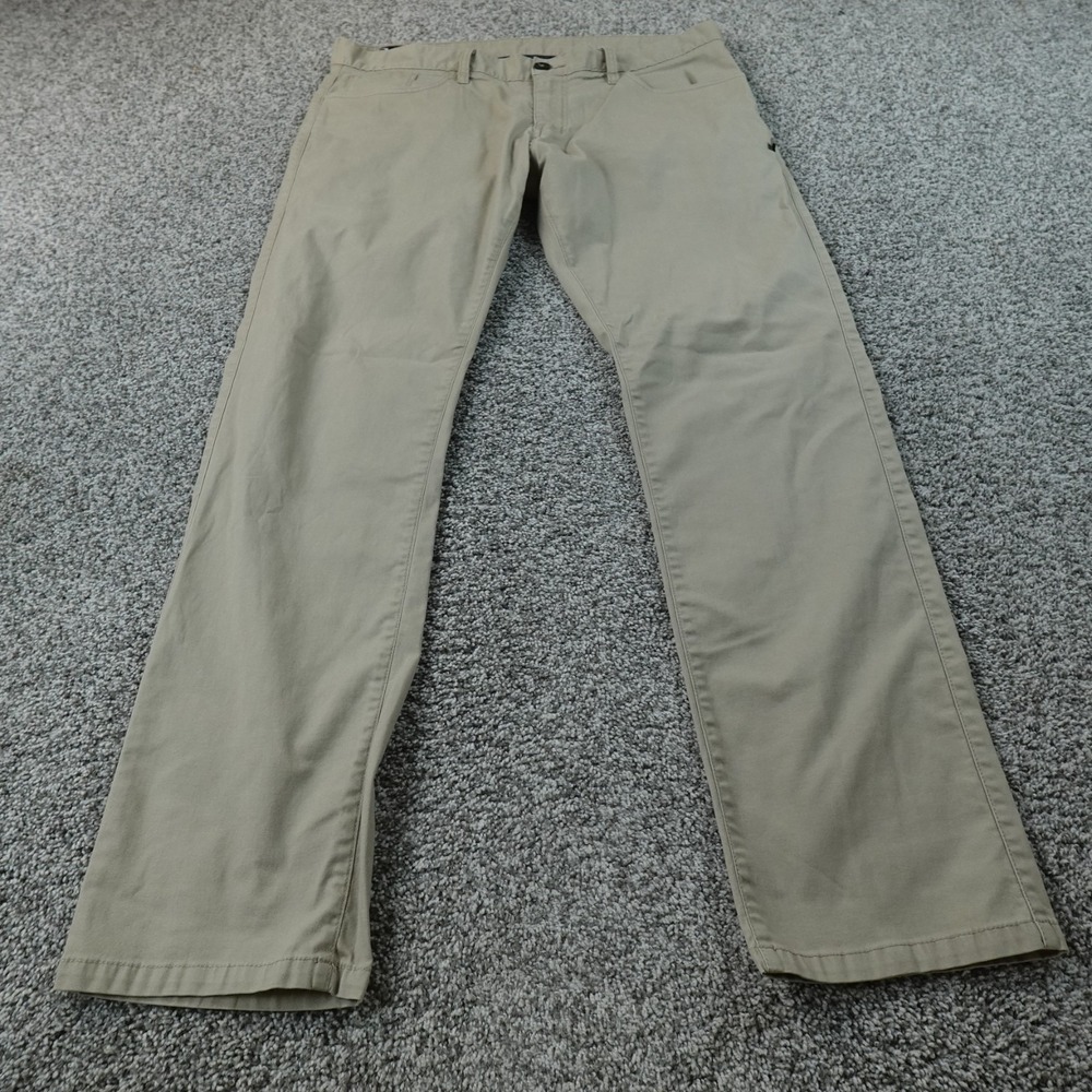 Oakley Pants Mens 38X32 Beige Tan Brown Chino Jeans Slim Straight Stretch Flex